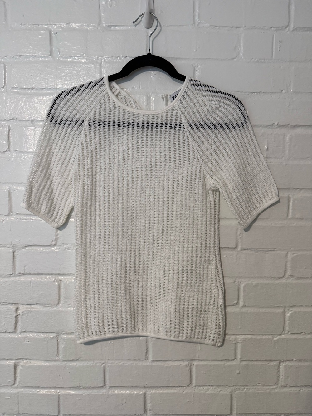 Y2K White Knit Short-Sleeve Sweater Top